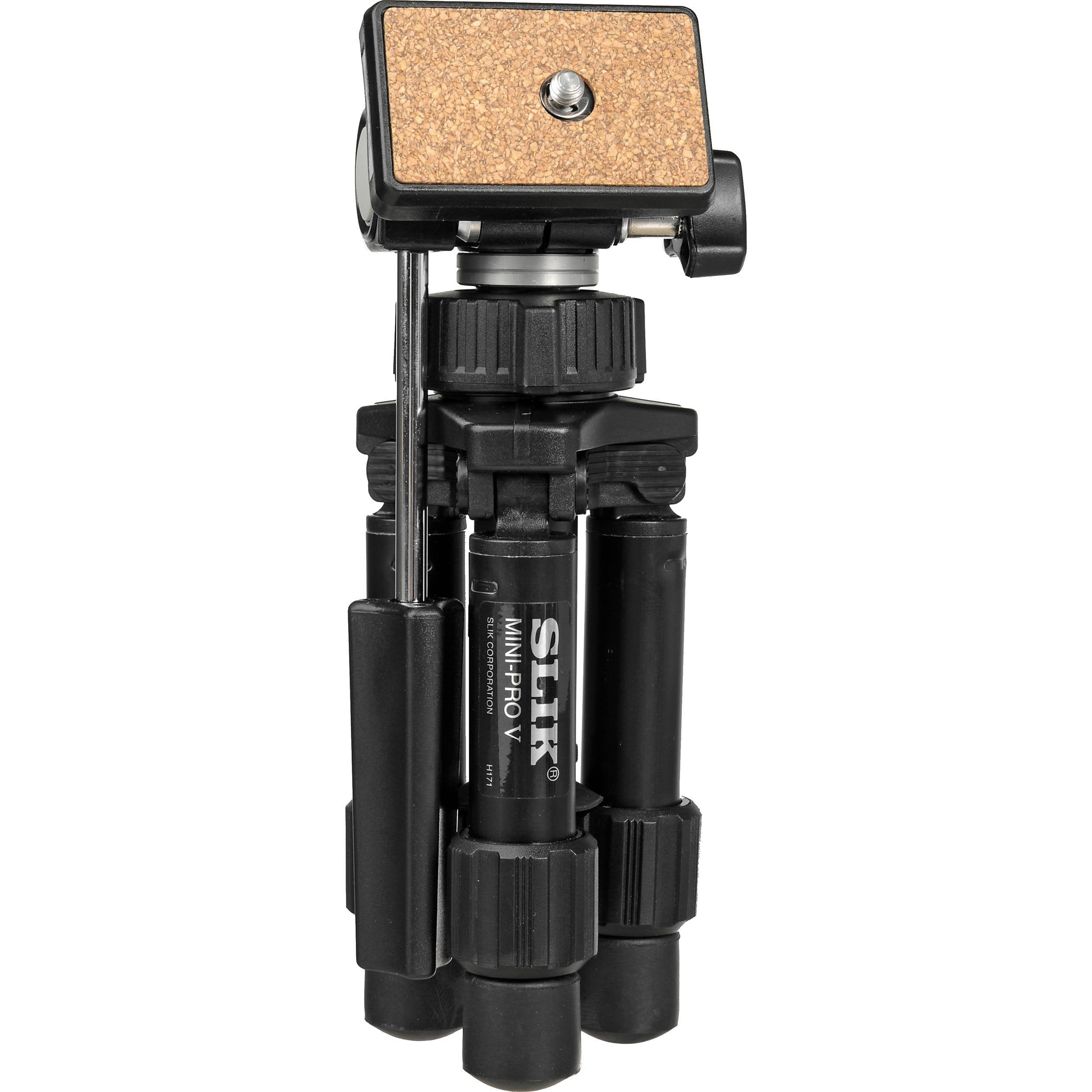 Slik Mini Pro V Tripod With 2 Way Pan/Tilt Head   Black